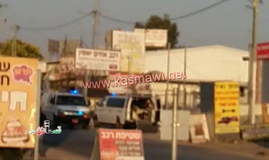 كفرقاسم : جسم مشبوه في المنطقة الصناعية الغربية والشرطة تغلق الشارع الرئيسي 